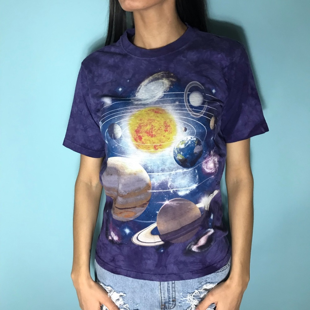 The mountain solar system t shirt